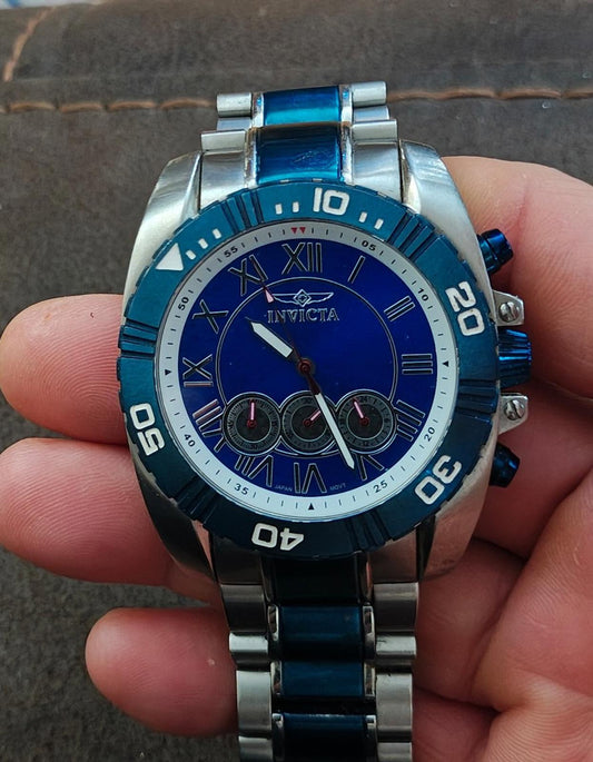 Rare Invicta S1 Rally Chronograph Mens Watch J550 Racing Caliber Movement