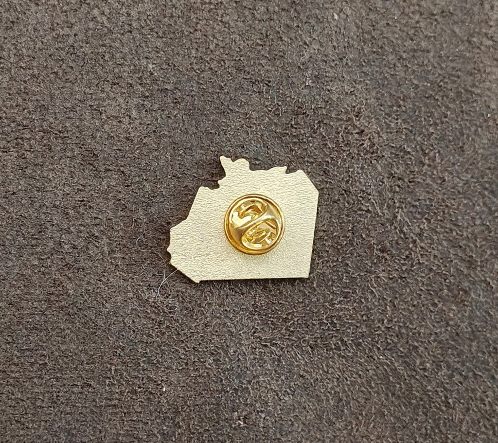 Retro Record Player Gold Tone Enamel Pin