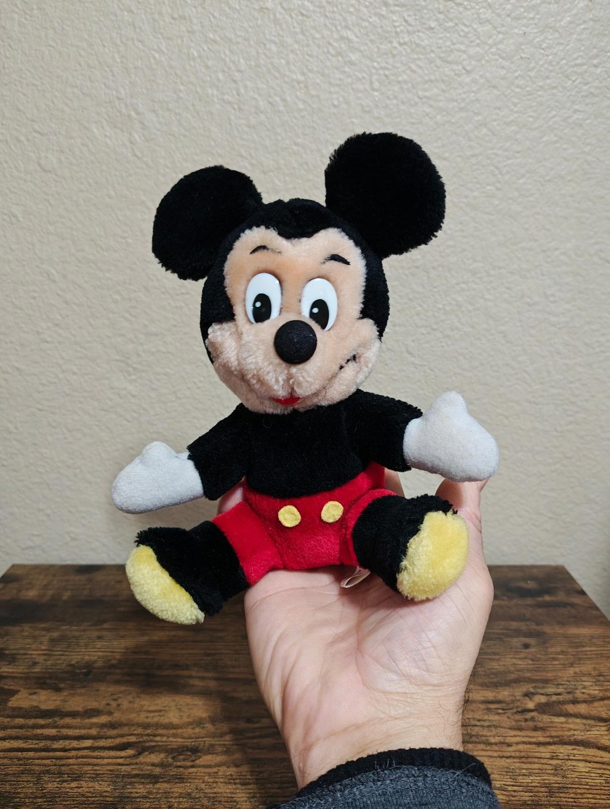 1980's Vintage Disneyland Walt Disney World Mickey Mouse 8" Plush