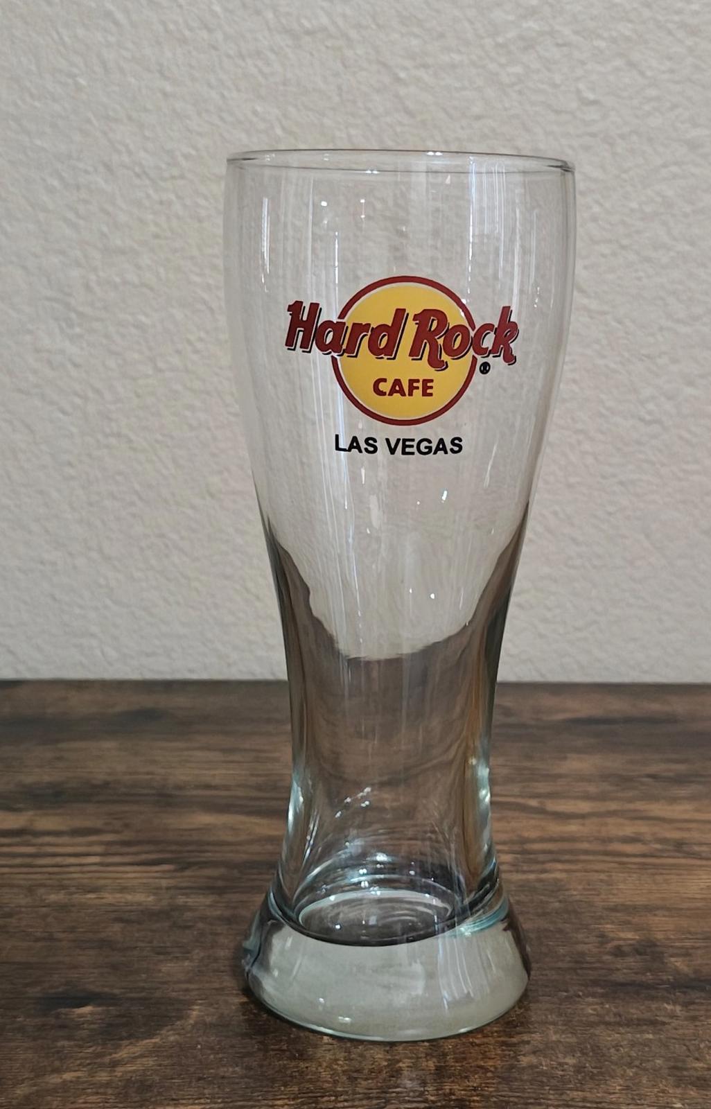 1990's Hard Rock Cafe Las Vegas Tall Pilsner Beer Glass
