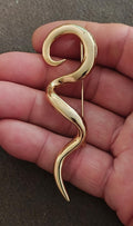1980s Abstract Corkscrew Swirl Brooch