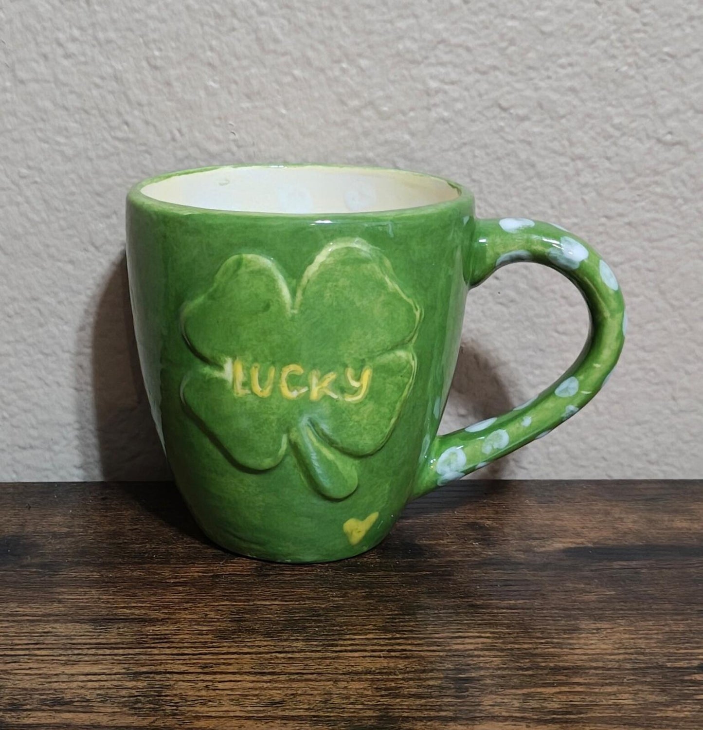 Large Green Lucky Ceramic Mug