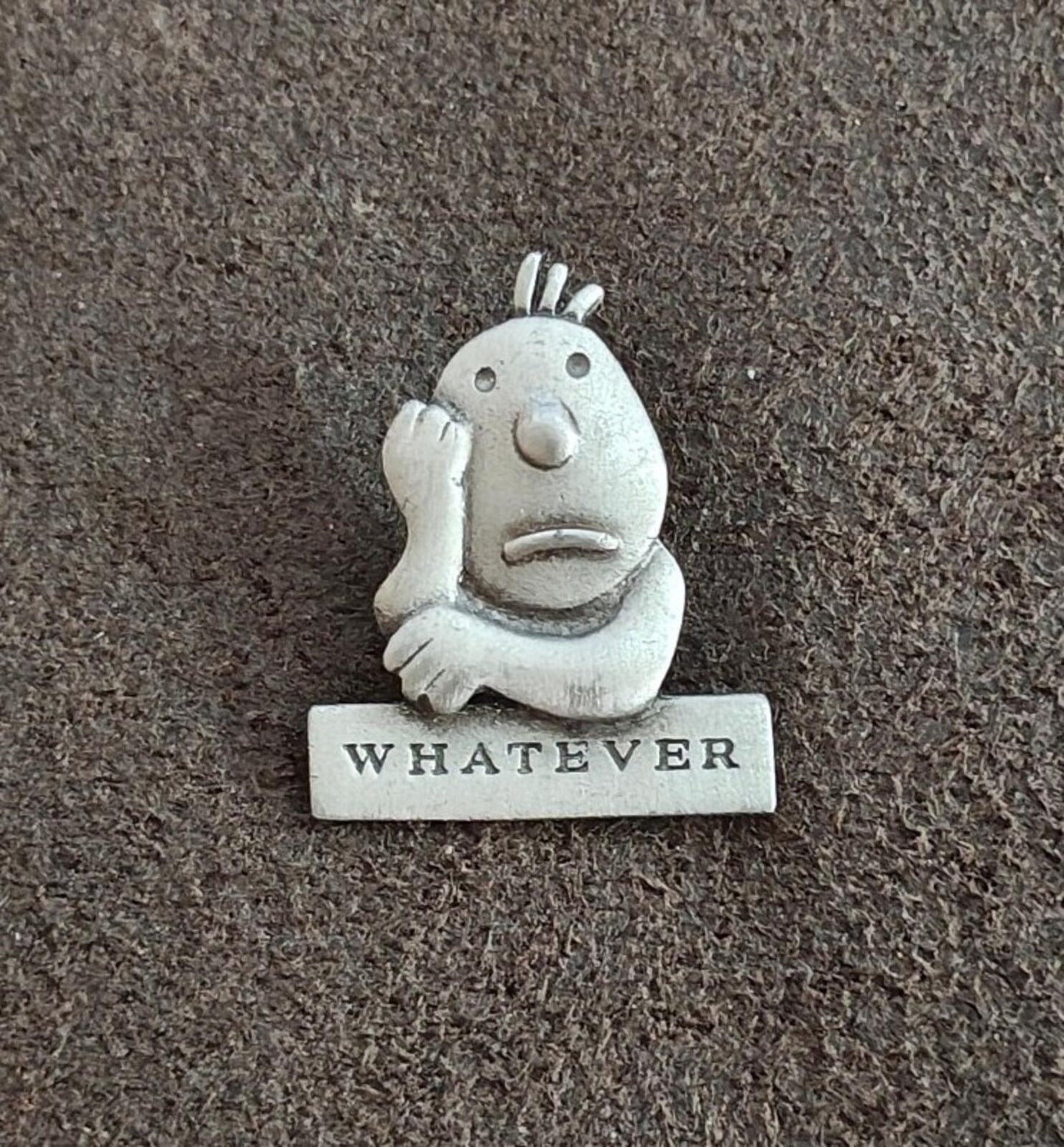 1990s Whatever Pewter Pin Designed By J. Benton For J.J. Jewerly