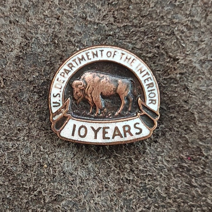1960s/70s U.S. Department of The Interior 10-Year Service Pin
