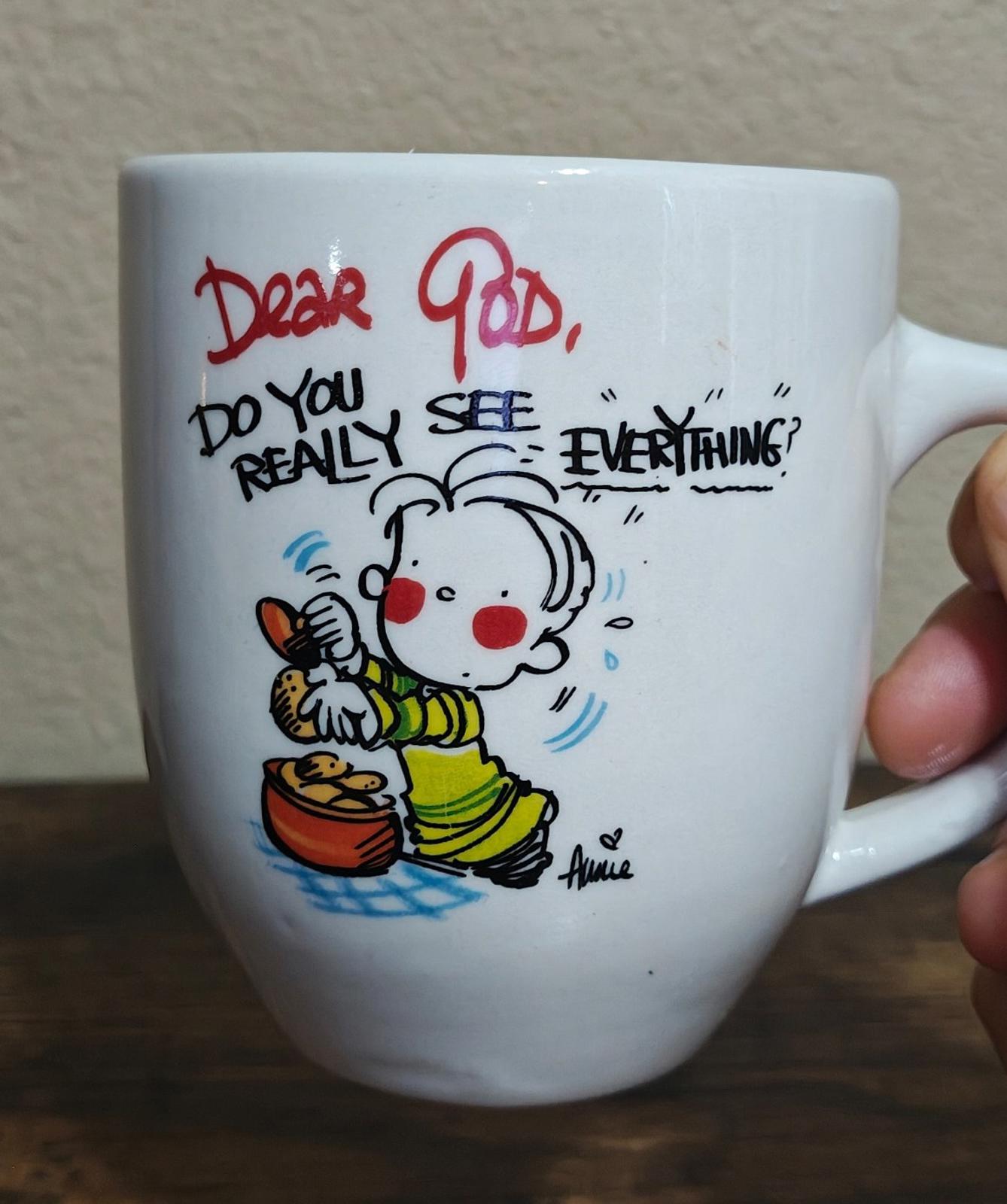 1980's Dear God Royal Ceramic Mug
