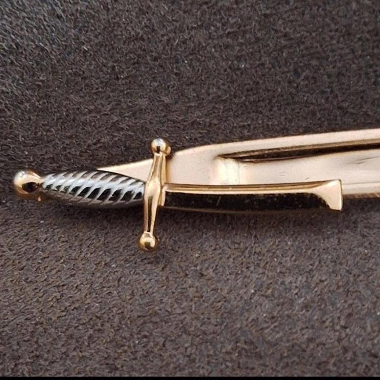 1950s Brass Cutlass Pirate Sword Tie Clip Bar