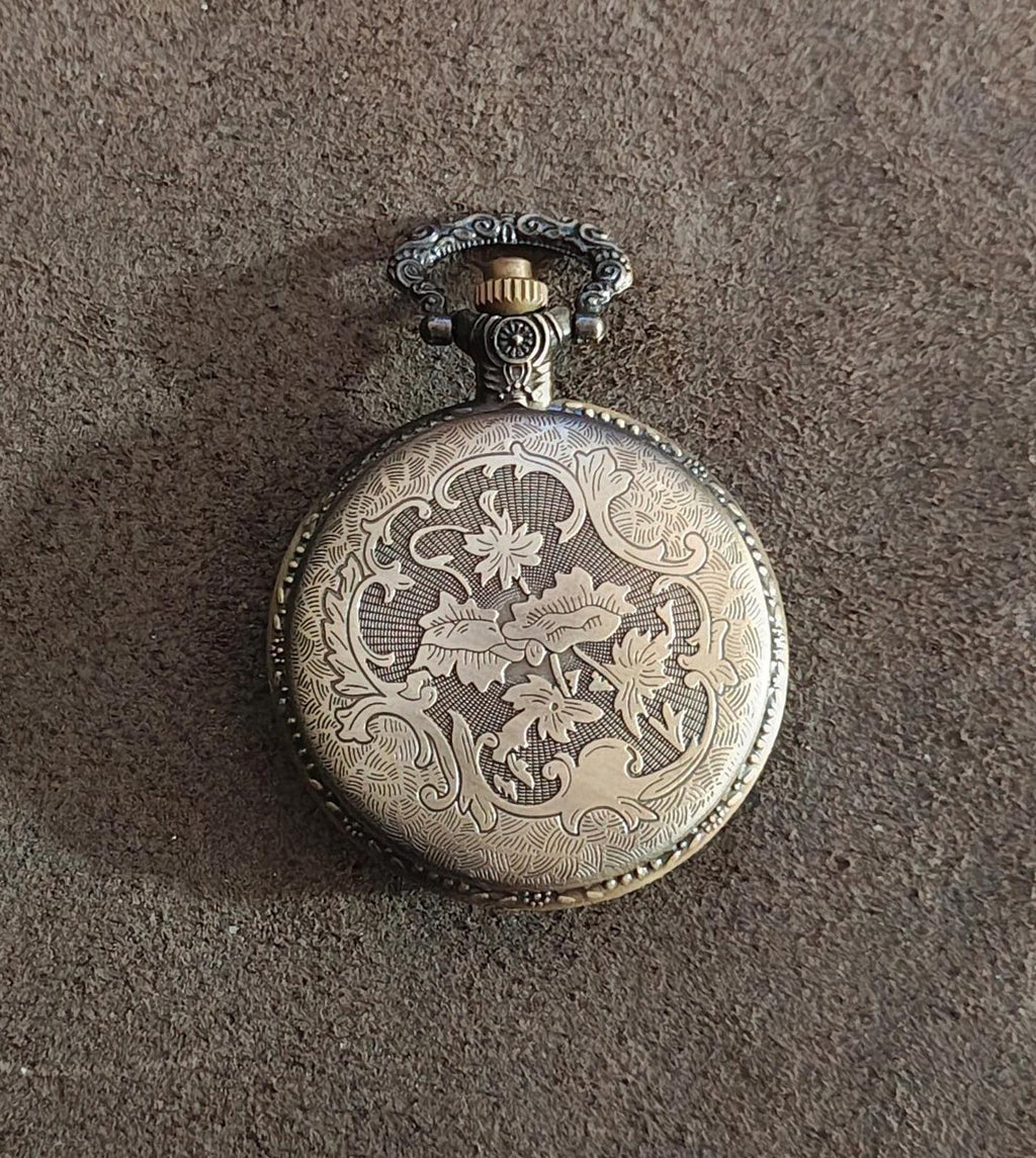 2nd Amendment Skull Pocket Watch Pendant Necklace