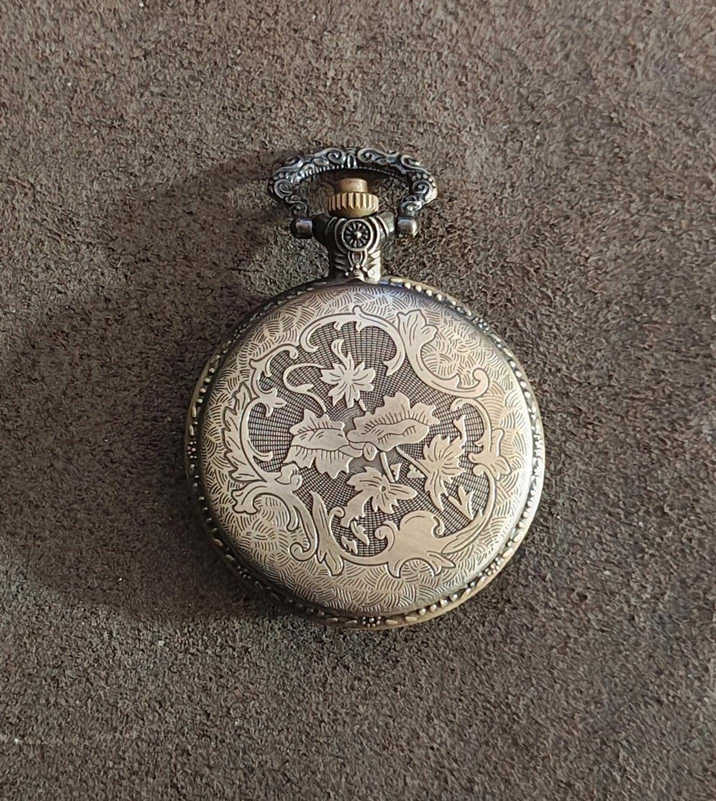 2nd Amendment Skull Pocket Watch Pendant Necklace
