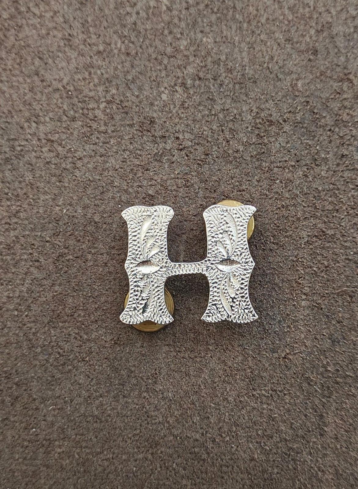 Alphabet Letter "H" Screwback Concho