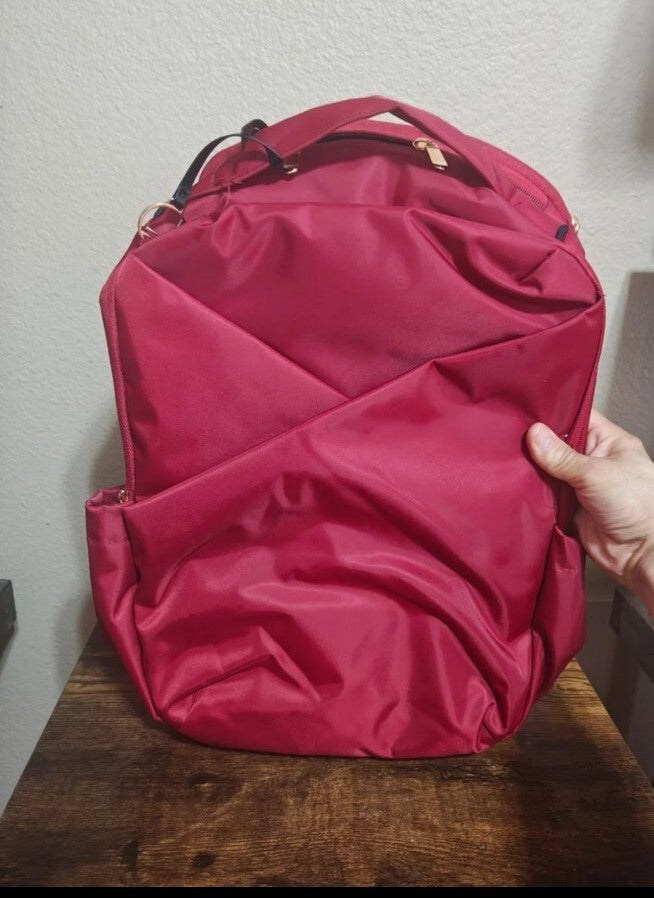 Loulu Red Canvas Backpack