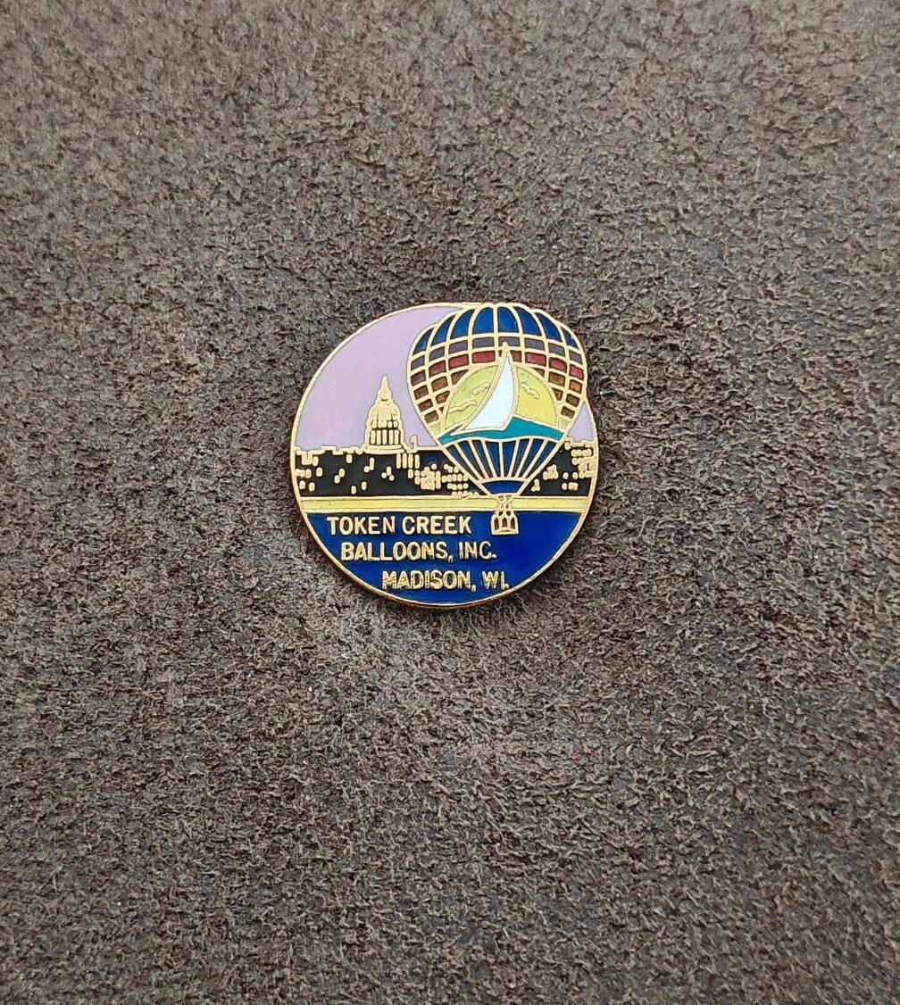 1980s Madison Wisconsin Hot Air Balloon Pin