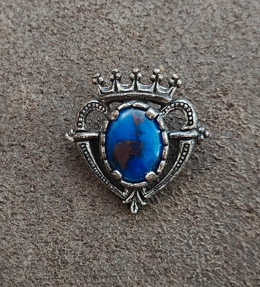 1960s/70s Signed Miracle Scottish Luckenbooth Coronet Heart  Brooch