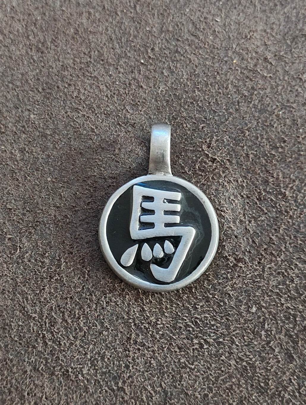 Year of the Horse Chinese Zodiac Sign Silver Pewter Pendant