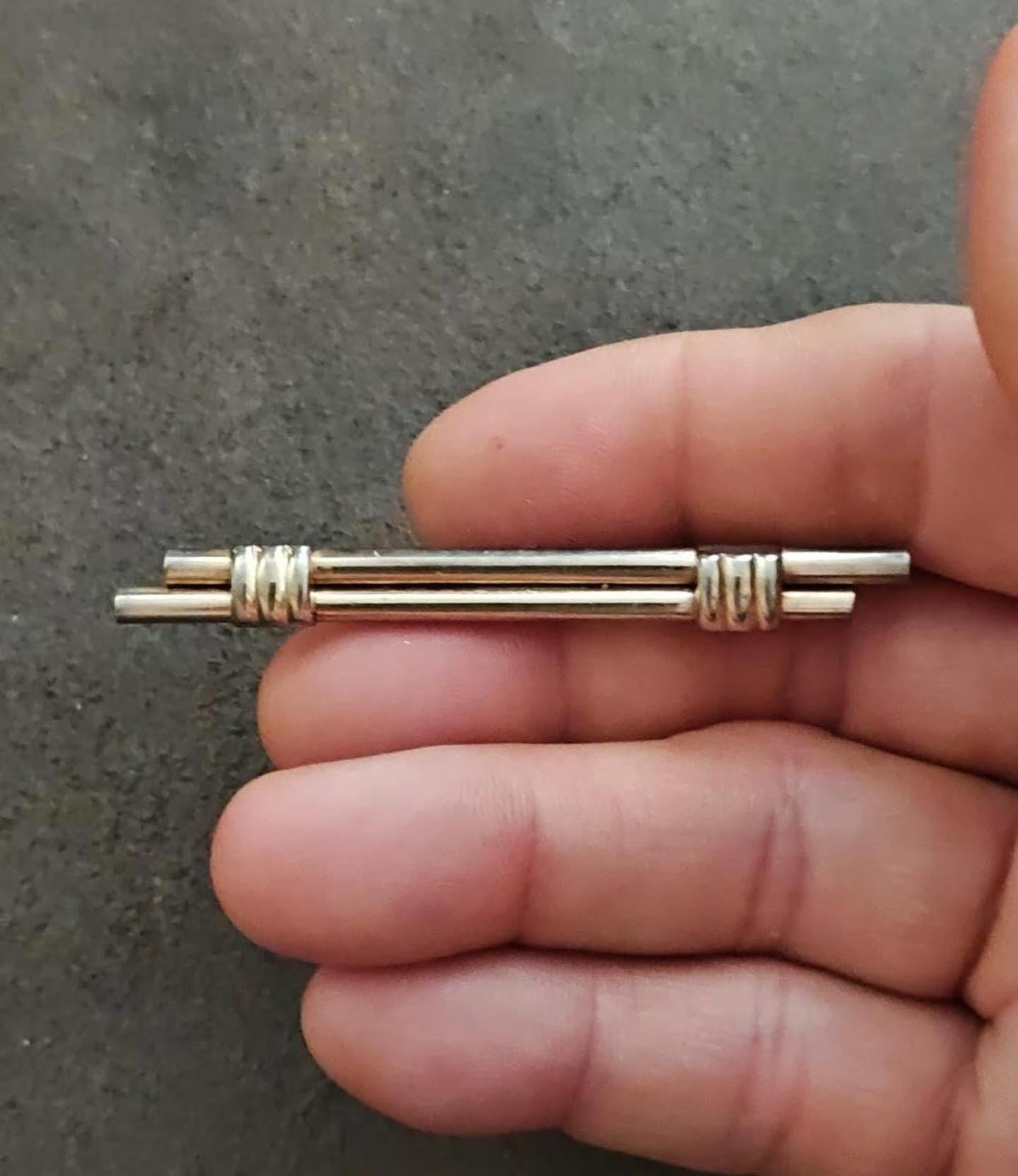 1940s/50s Double Scroll Bar Pin