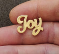 1980s Gold Tone Cursive "Joy" Script Pin