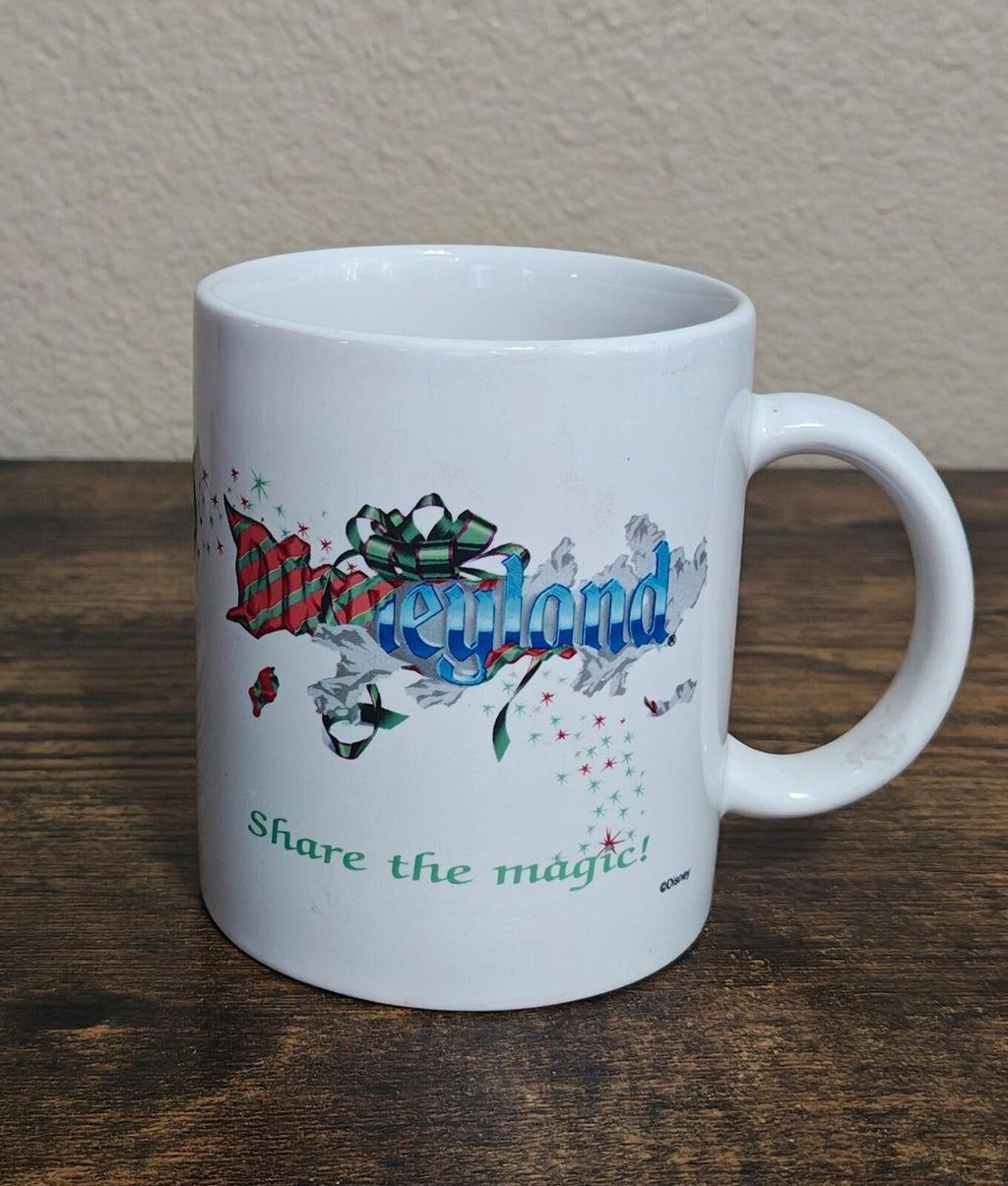 1997 Disneyland "Share The Magic" 11 oz White Ceramic Mug