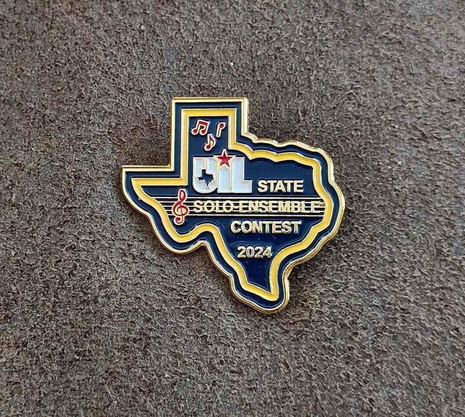 UIL State Solo-Ensemble Contest 2024 Commemorative Gold Tone Pin