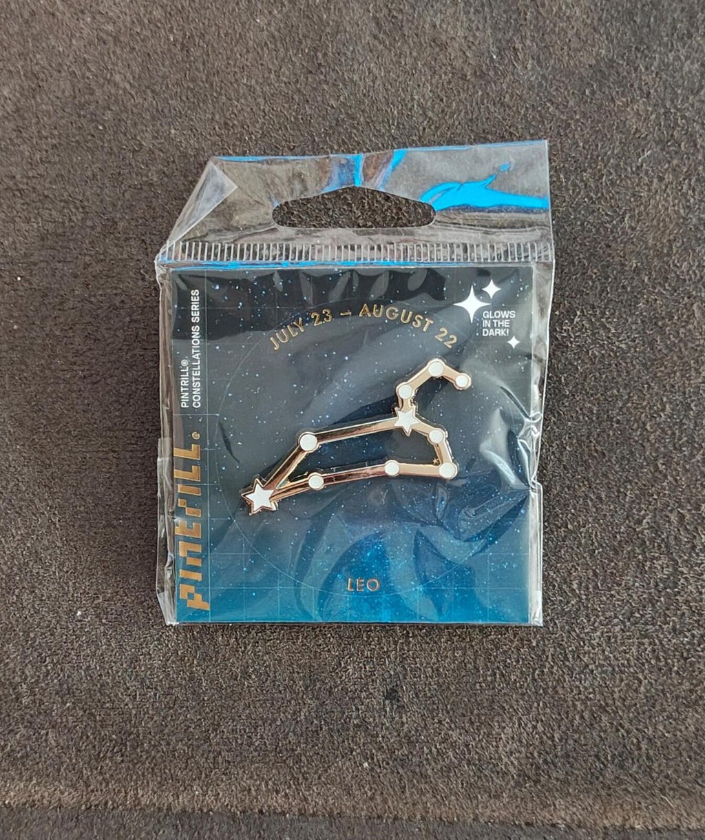 Pintrill Leo Constellation Gold Tone Glow In The Dark Pin