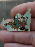 2008 Disney Cruise Line Gold Tone Enamel Pin Featuring Captain Mickey Mouse