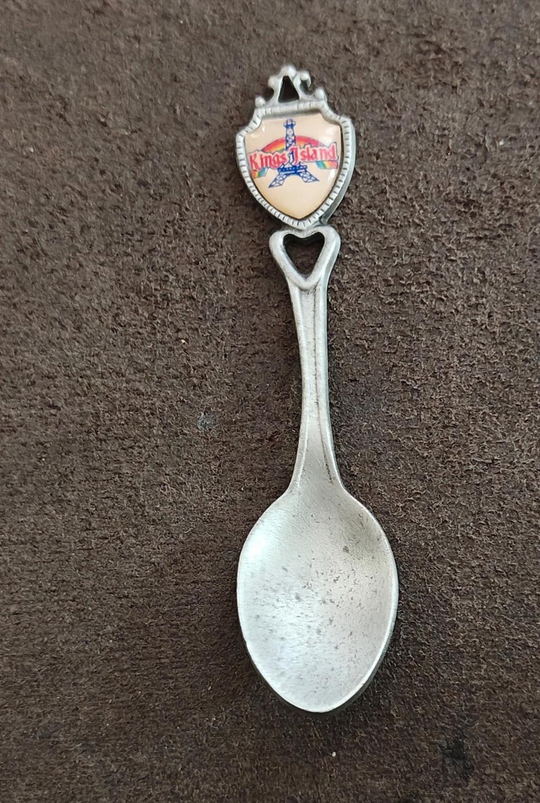 1980s Vintage Kings Island Pewter Souvenir Spoon