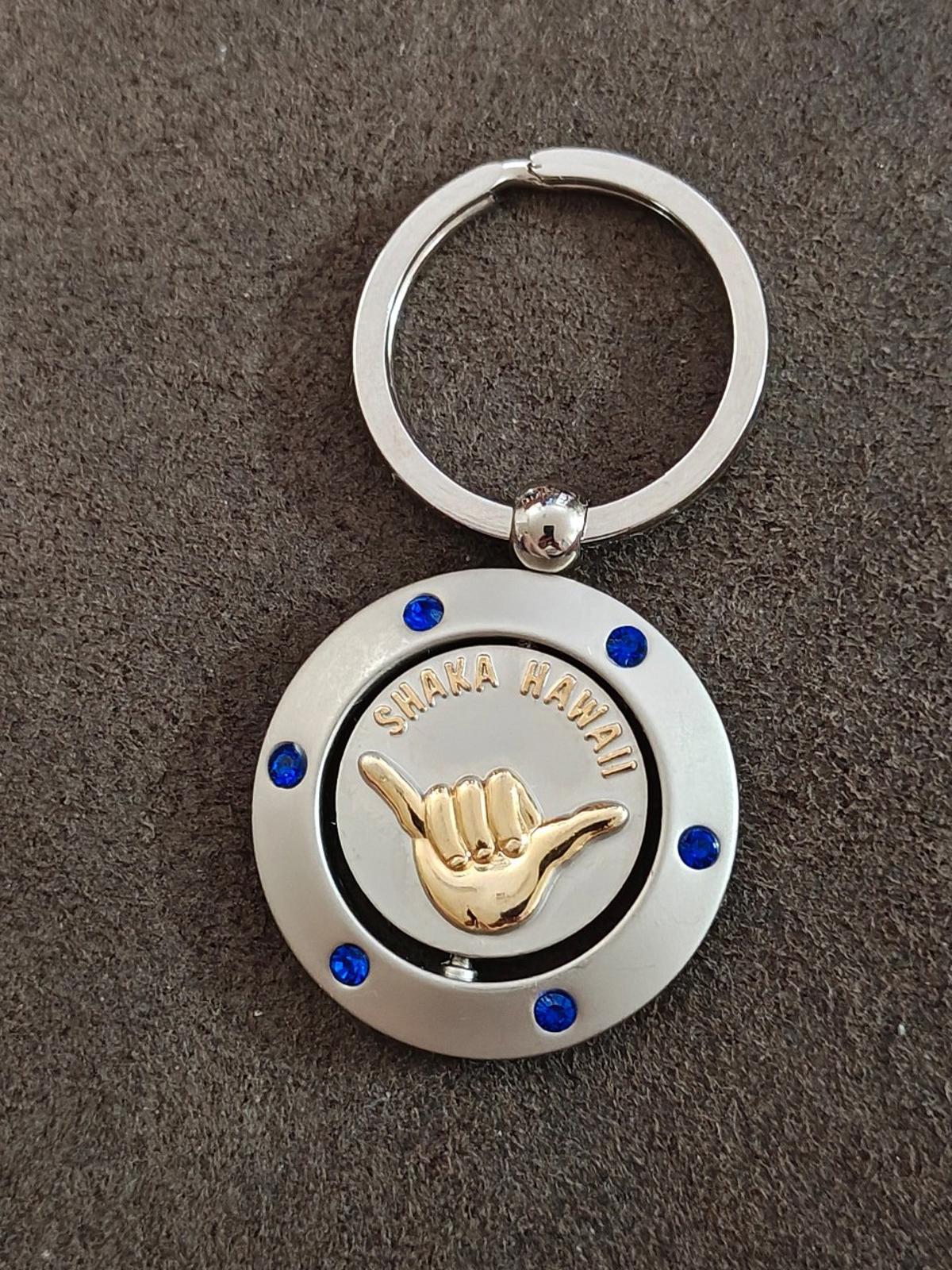 Shaka Sign Two Tone Double Sided Keychain/Keyring