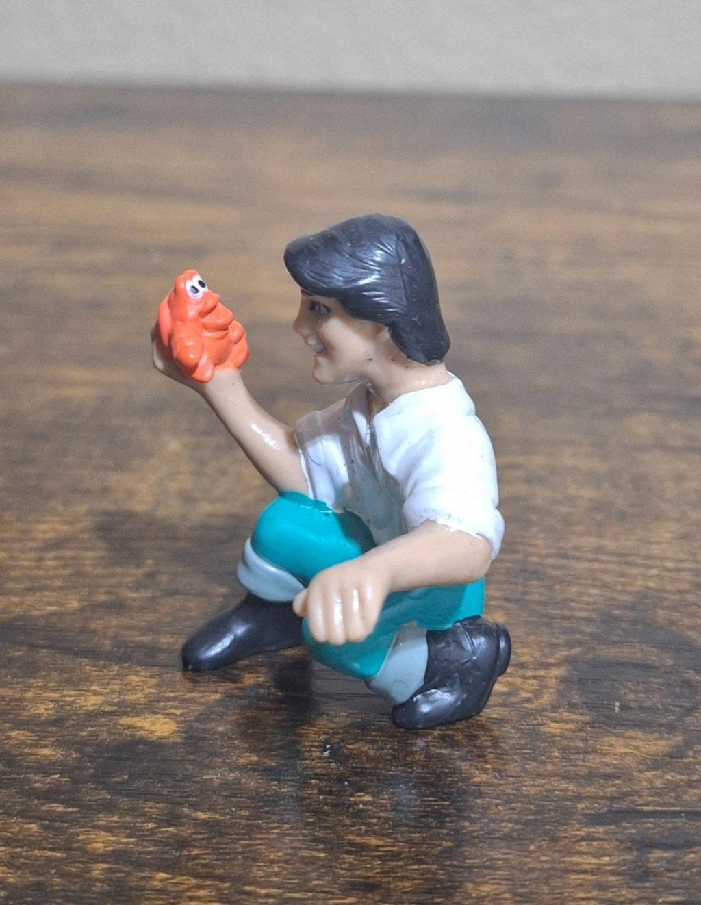 1989 Disney The Little Mermaid Prince Eric Holding Sebastian PVC