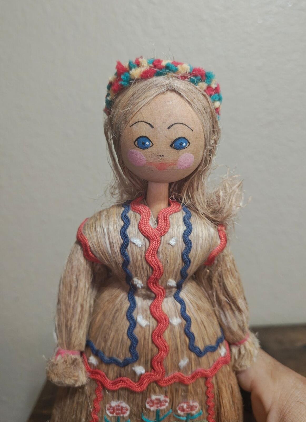Vintage Handmade Belarus Russian Flax Folk Art Doll