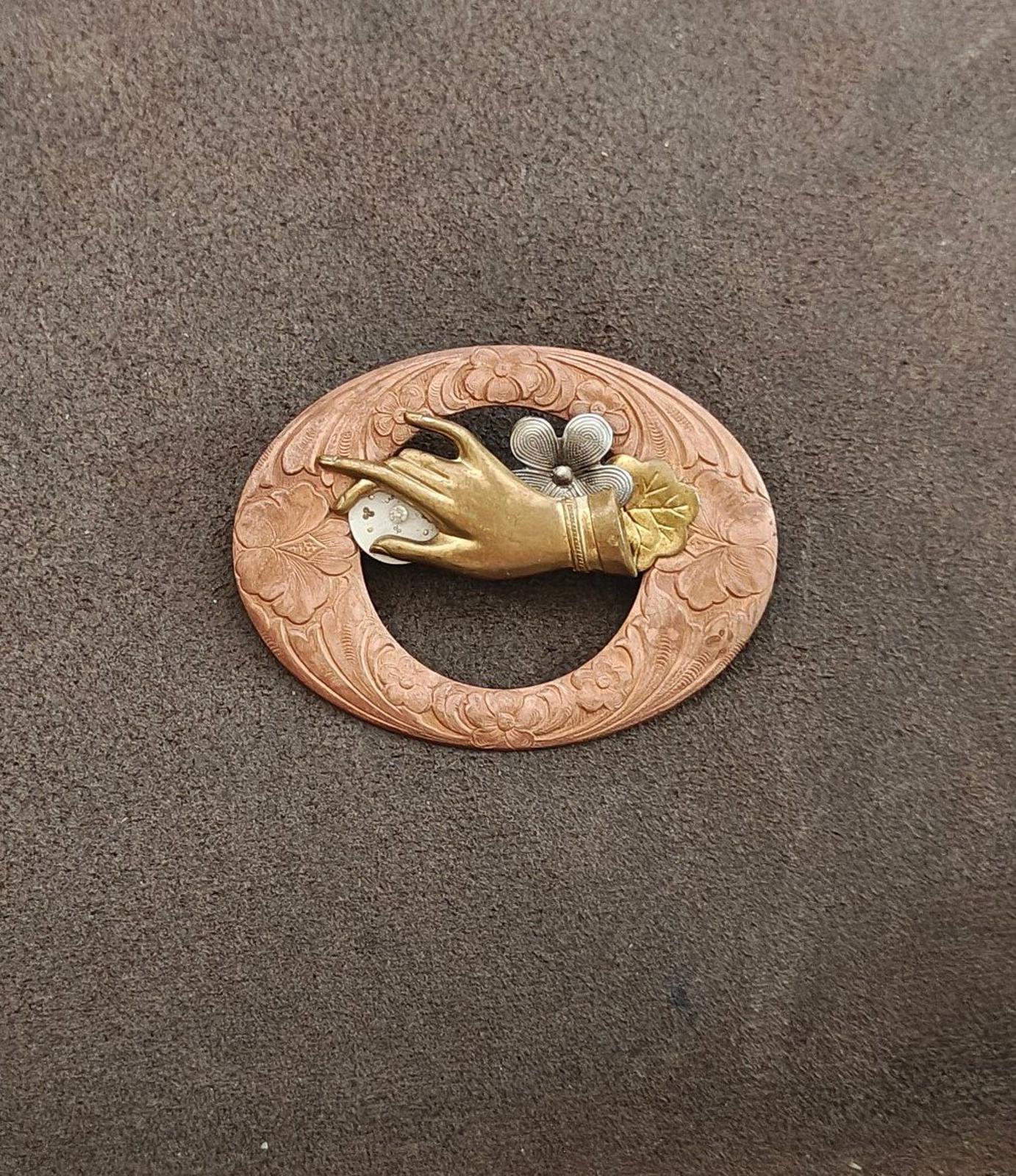 1940s/50s Steampunk Style Tricolor Brooch