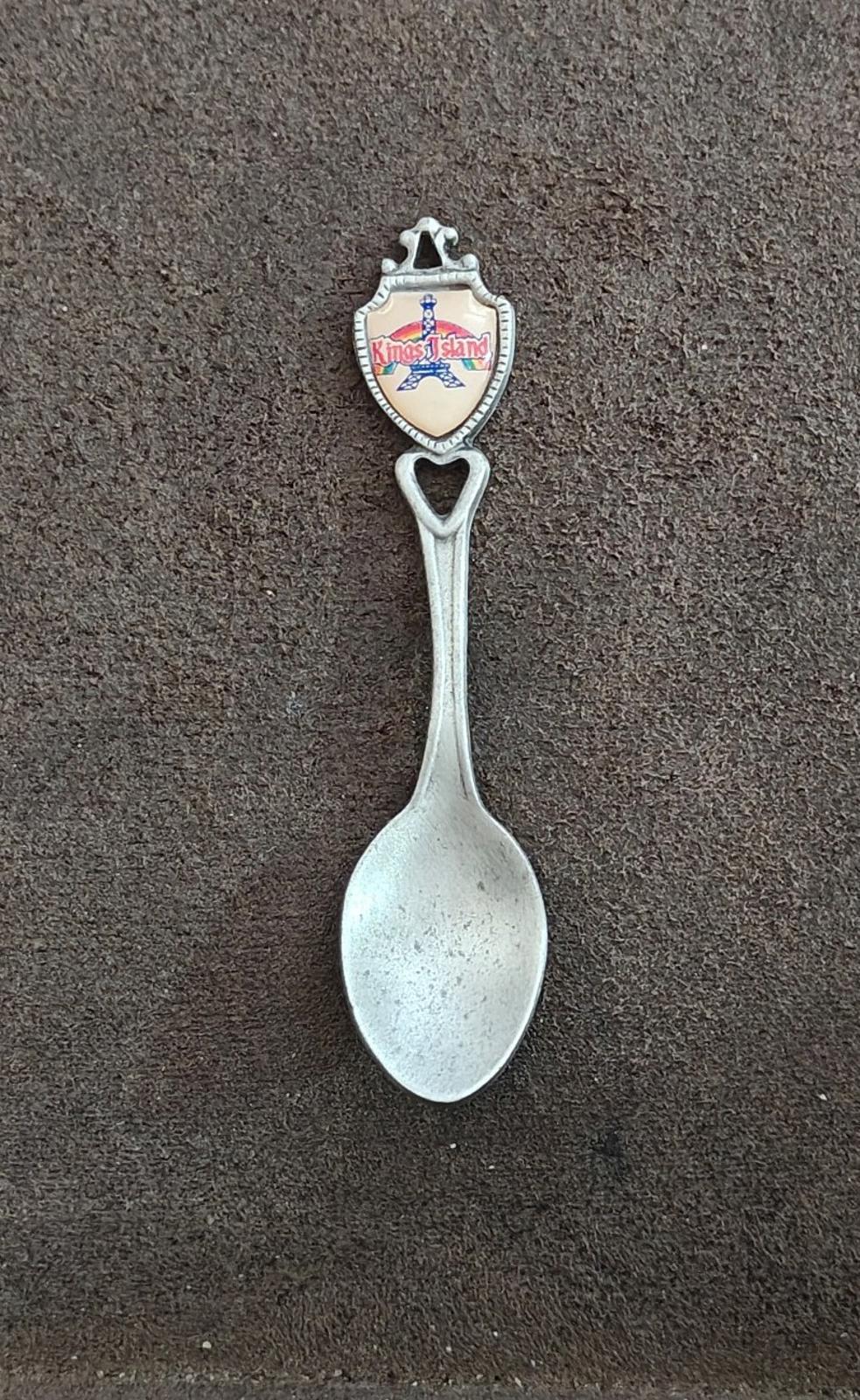 1980s Vintage Kings Island Pewter Souvenir Spoon