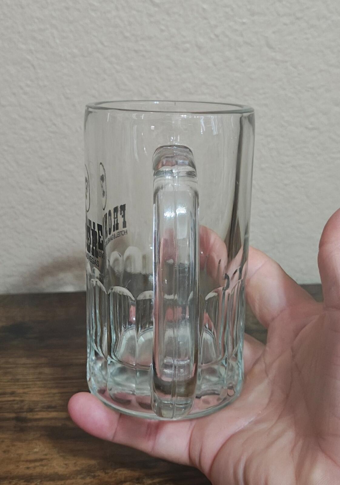 1970s  Frontier Hotel and Gambling Hall Las Vegas 12 oz Glass Mug/Beer Mug/Stein