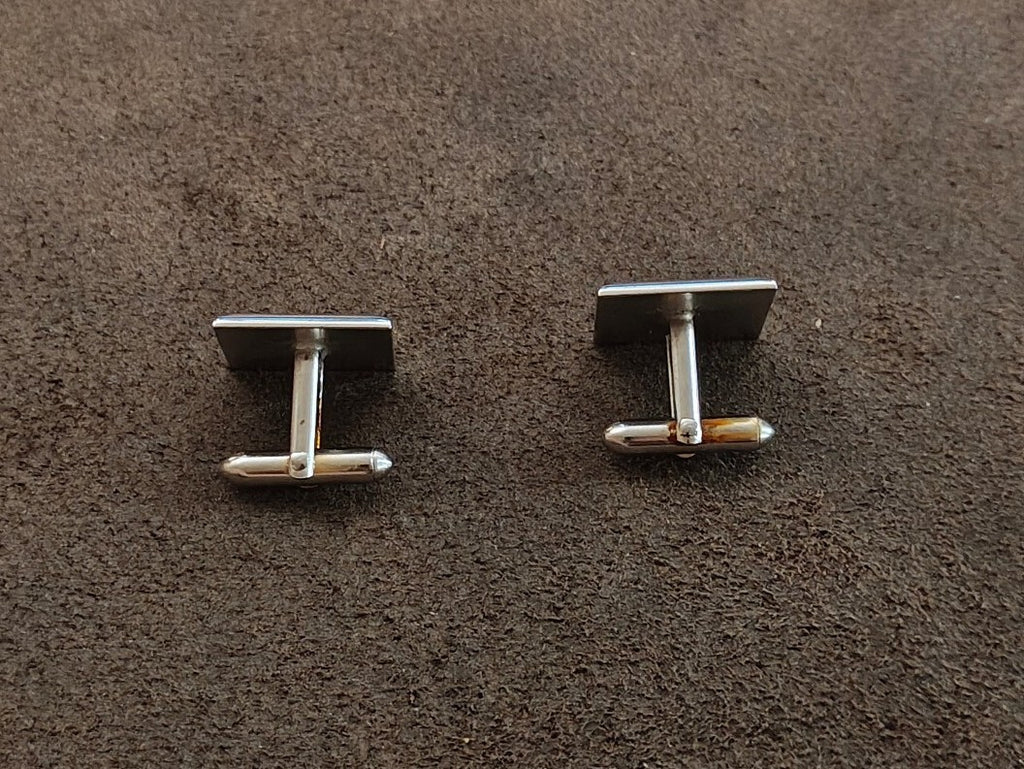 1950s/60s Swank Monogram Initial "G" Silver Tone Cufflinks