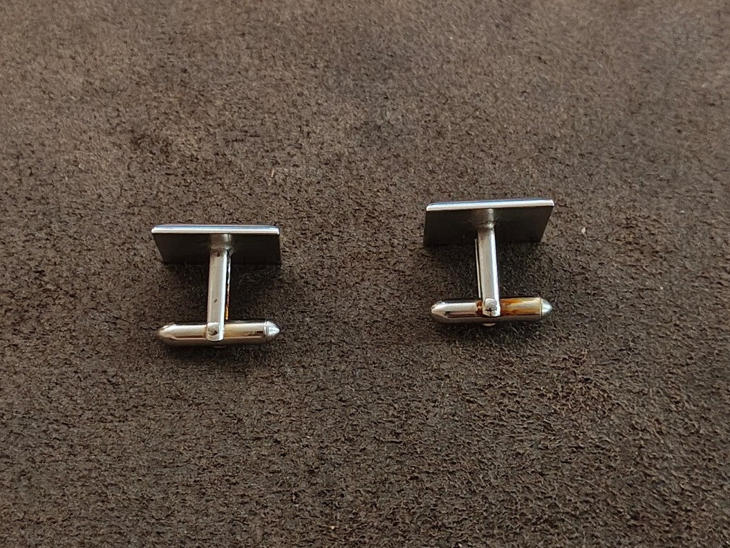 1950s/60s Swank Monogram Initial "G" Silver Tone Cufflinks
