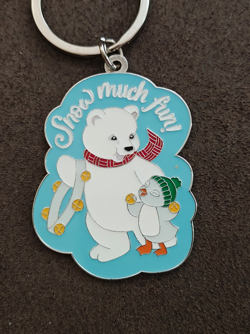 2022 Hallmark "Snow Much Fun" Silver Tone Enamel Pin