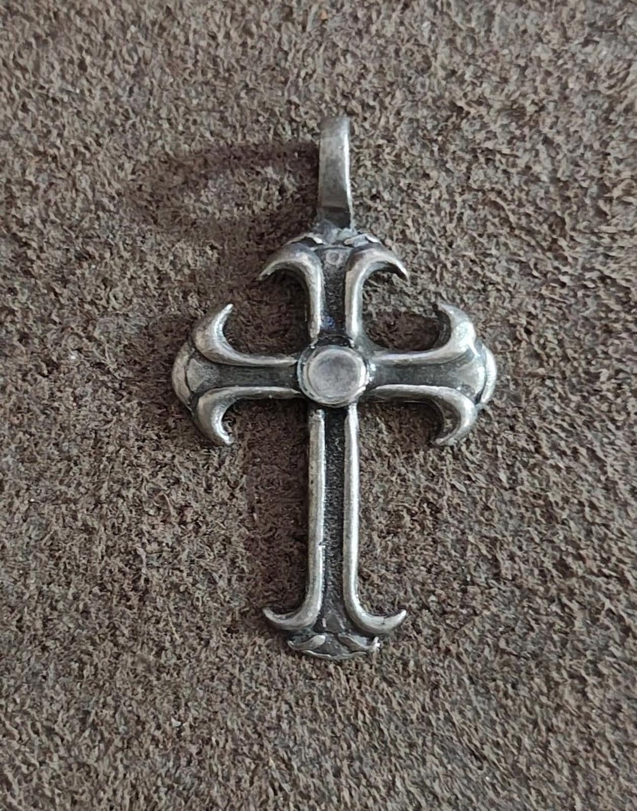 1980s Gothic Style Pewter Pendant