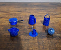 1980's Dollhouse Miniature Blue Speckled Metal Pots Pans