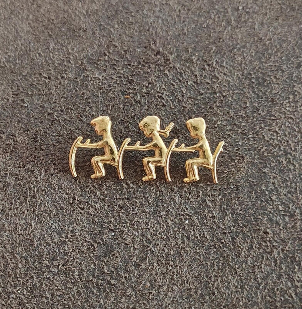 1980s Teacher Appreciation Gold Tone Pin