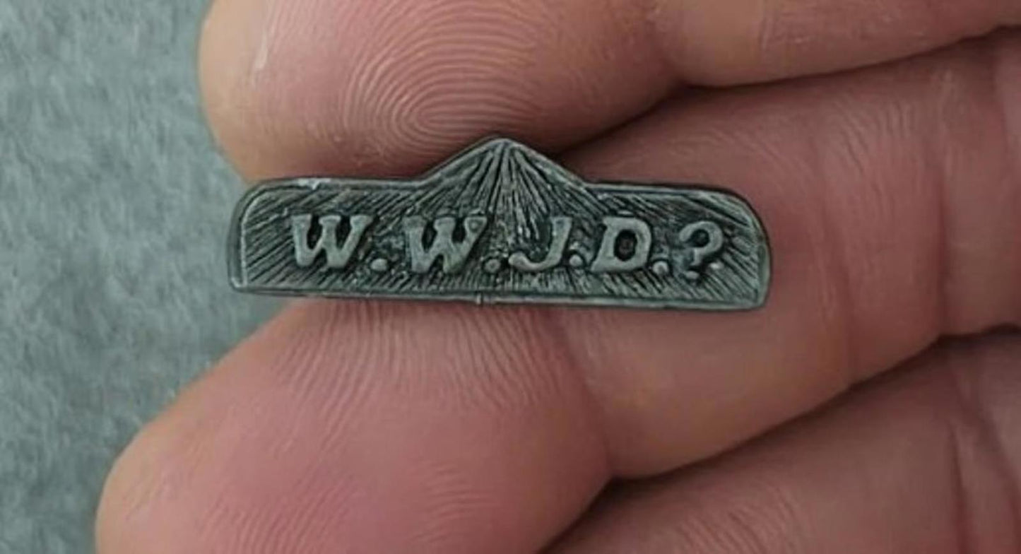 What Would Jesus Do Bar Pewter Religious Pin