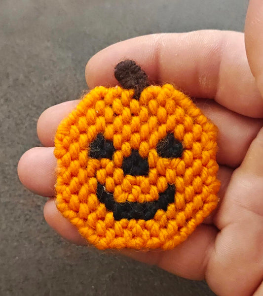 1980s Handcrafted Jack o' Lantern Brooch