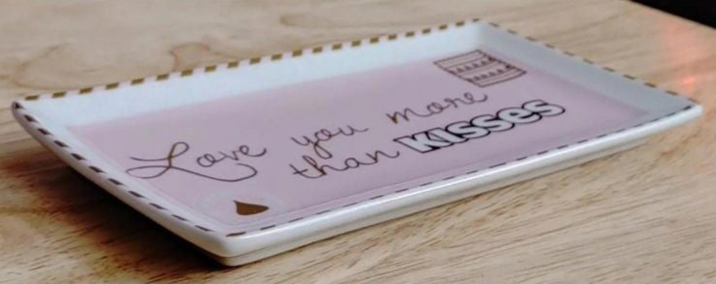 Fitz and Floyds Hershey's Love you more than KISSES Plate