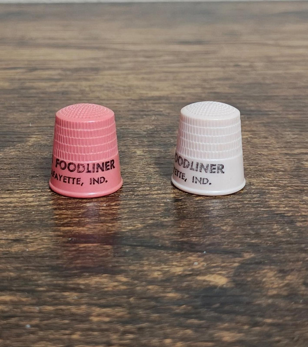 1960s Plastic Advertising Thimbles From Smitty's Foods in West Lafayette