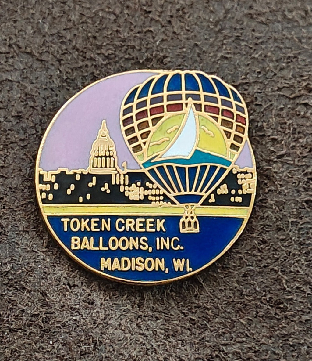 1980s Madison Wisconsin Hot Air Balloon Pin