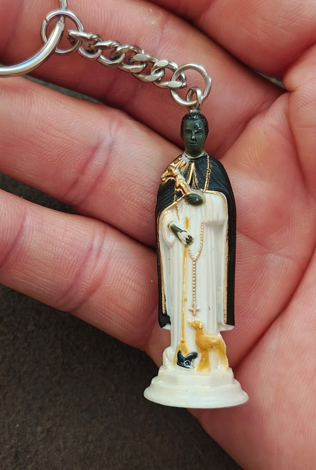 1990s Saint Martin de Porres Plastic Keychain