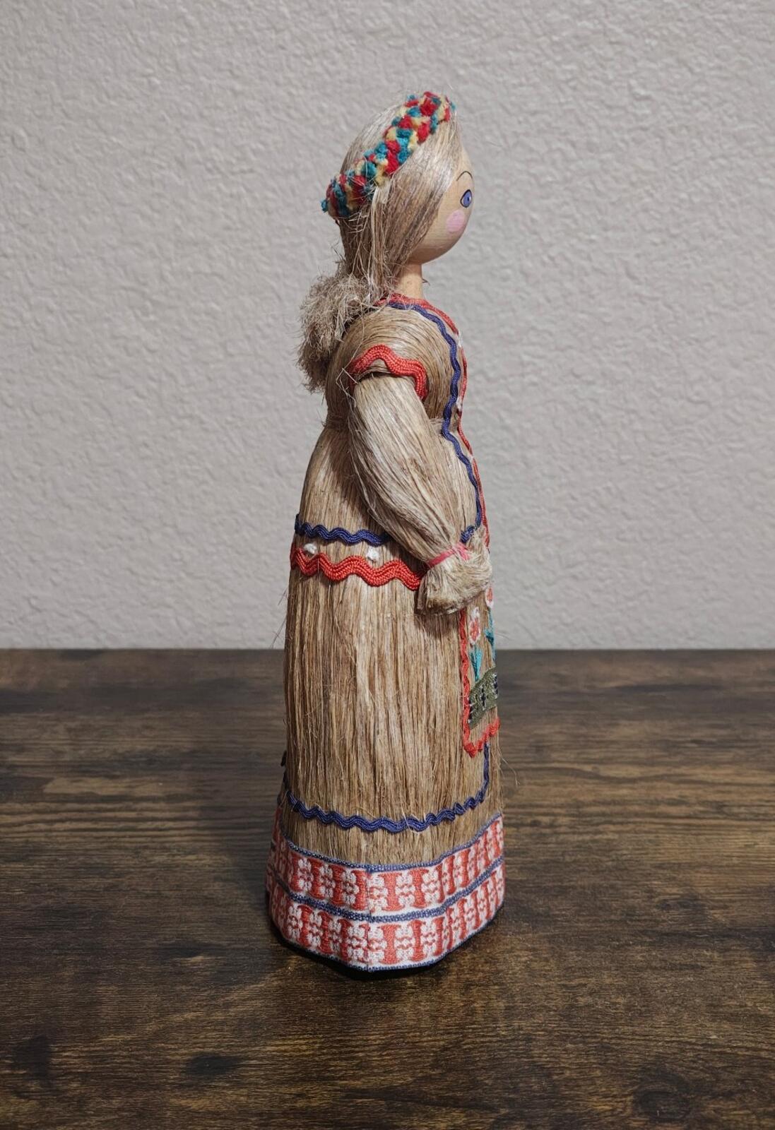 Vintage Handmade Belarus Russian Flax Folk Art Doll