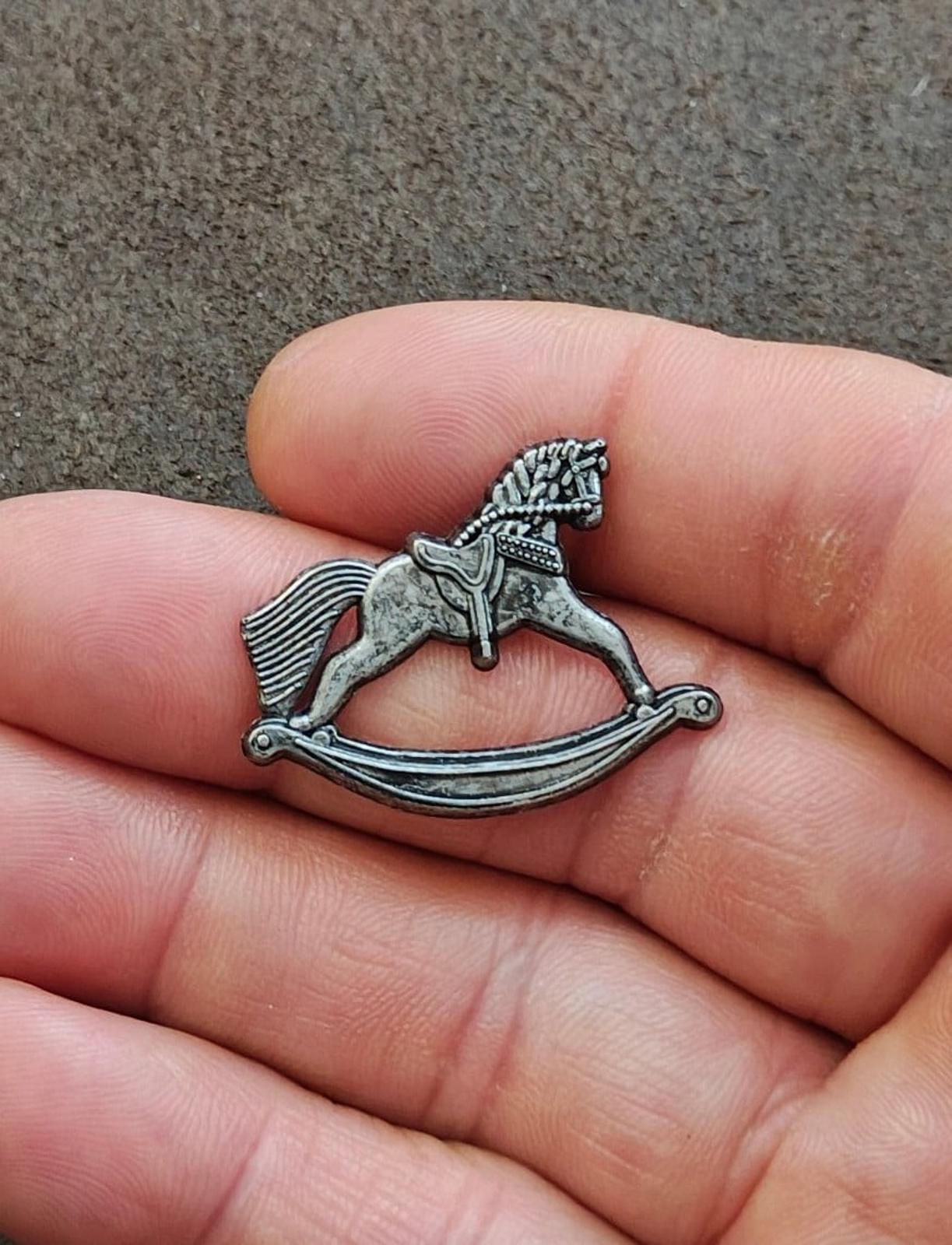 1998  Hallmark Pewter Rocking Horse Pin