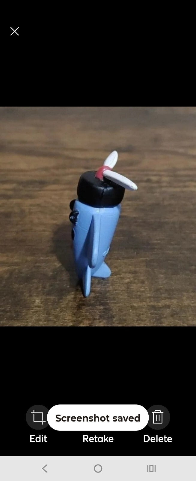 2002 Misfit Toy Blue Jet Airplane PVC Figure