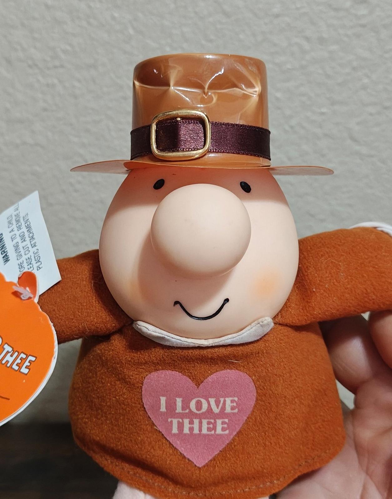 Adorable 1991  Vintage"I Love Thee" 7" Thanksgiving Ziggy Plush