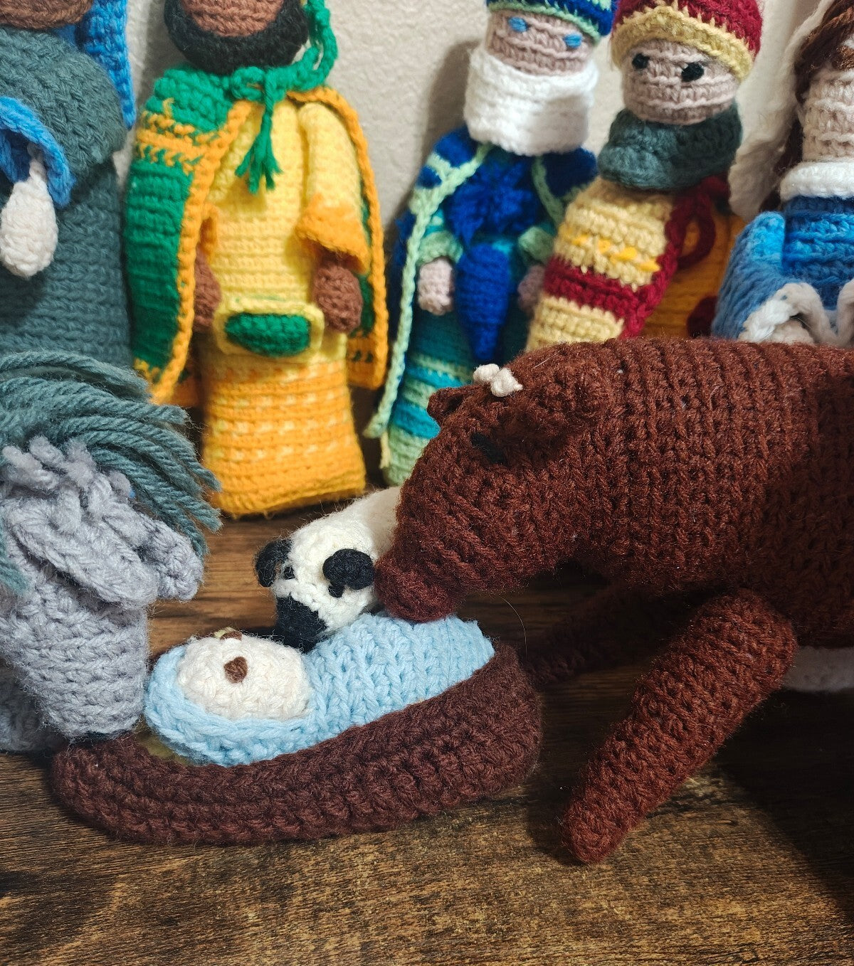 Handmade Crochet Nativity Set 12-Piece Amigurumi Christmas Decor