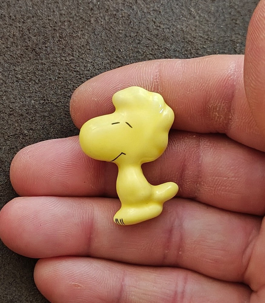 1970s Peanuts Woodstock Ceramic Pin