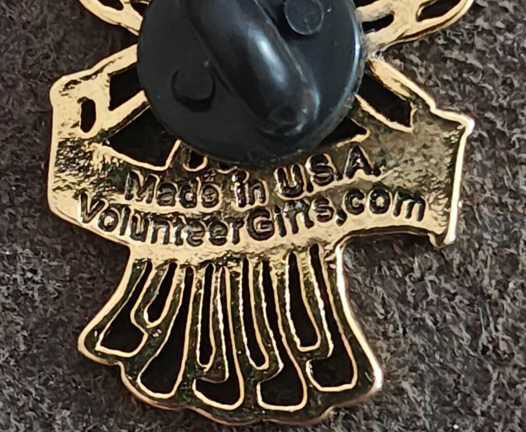 1990s Hospice Banner Held By Volunteer Angel With Wings Commemorative Pin