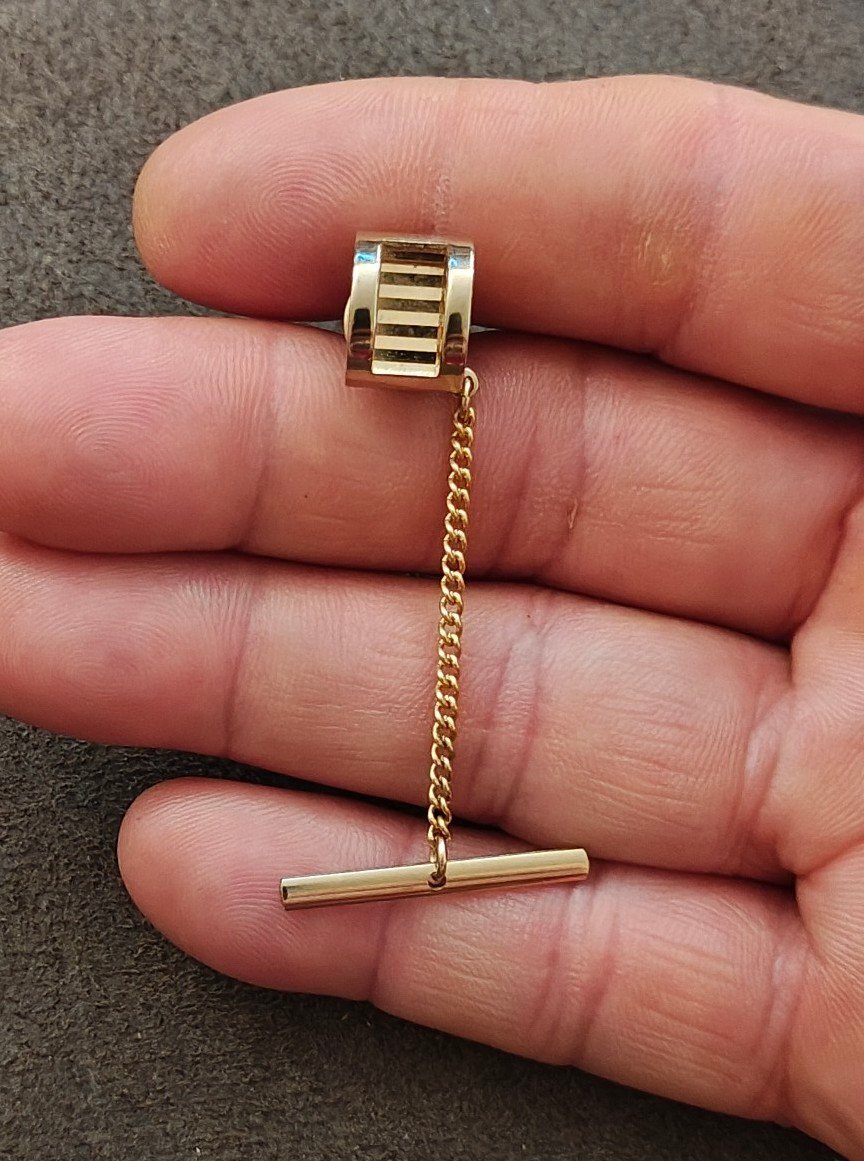 1950s/60s Swank Gold Tone Tie Tack/Lapel Pin
